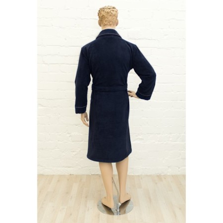 Male dressing gown, size 52, blue color, mahra-velur-3