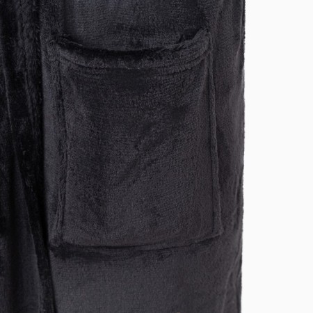 Unisex bathrobe Lovelife "Hygge" color Black, One Size, microfiber, 100% p/e, 250 g/m2-7