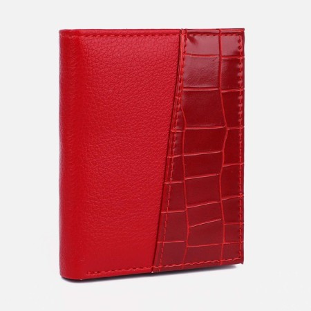 Women's wallet on magnet, red color