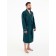 Male dressing gown with a hood, size 70, emerald color