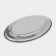 Oval tray made of stainless steel of a share, 25.5 × 16.5 cm, silver color