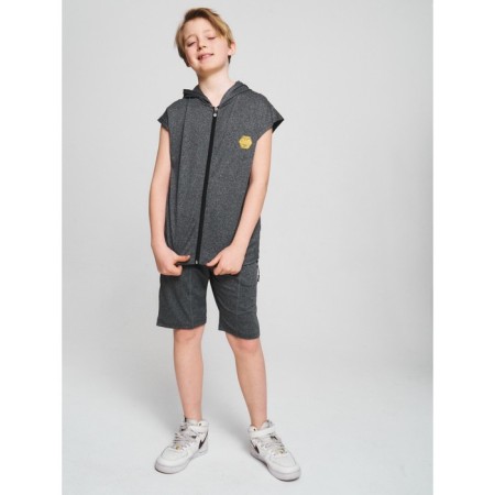 Sports suit for a boy, height 146 cm, gray color-1