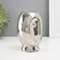 Ceramics candlestick per 1 candle "owl Sipukha" d = 3.5 silver 9x8.5x12.5 cm