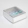 Box the team, cover is, with a window, silver, 14.5 x 14.5 x 6 cm