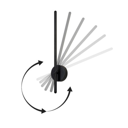 Turning wall lamp Crystal Lux, Verde 3720/405, LED, 1x5 W, 4x10 cm, black color black-3