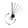 Turning wall lamp Crystal Lux, Verde 3720/405, LED, 1x5 W, 4x10 cm, black color black