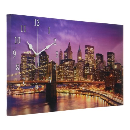 Carty clock is wall-mounted, on canvas, interior, silent "Brooklyn bridge", 40 x 76 cm-4