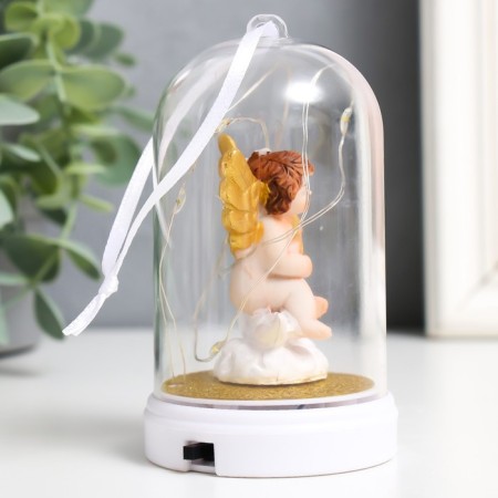 Souvenir Polystone Light "Angel with a musical instrument" MIX 5.8x5.8x10.5 cm-3