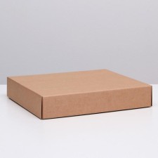 Box the team without printing a lid is a brown without a window 37 x 32 x 7 cm