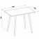 Dining table "C 6", 900 × 540 × 740 mm, white color