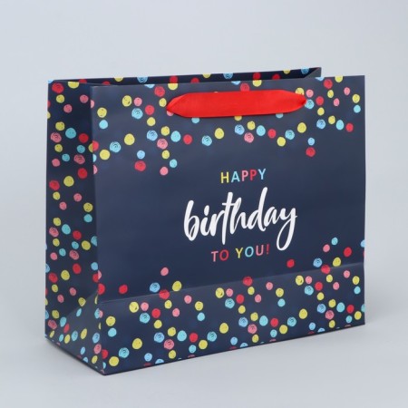 Gift Laminated Horizontal Package, Packaging, Happy Birthday, ML 27 x 23 x 11.5 cm-2