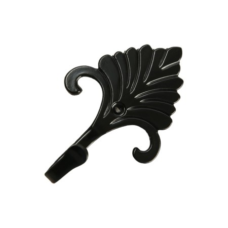One -rod hook for curtains Cappio KC111, black color, 2 pcs-3