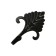 One -rod hook for curtains Cappio KC111, black color, 2 pcs