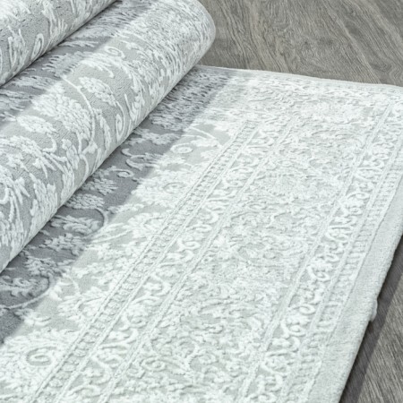 Rectangular carpet Valentis sirocco, size 80x150 cm, color Grey/White-2