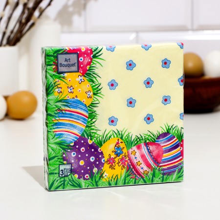 Paper Napkins "Artbook" Easter eggs, 3 layers, 20 sheets, 33*33