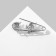 Pin "Flowers" Calla, 6.5 cm, white-gray color in silver