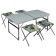 Furniture set: table, 4 chairs, metallic color/camouflage savannah