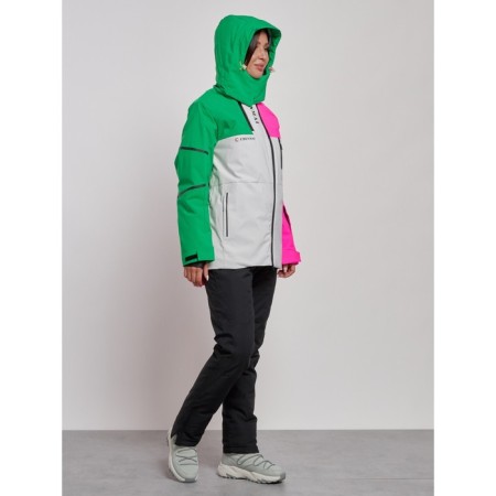 Ski costume female winter, size 50, pink color-9