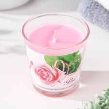 Aromatic candle in a glass 