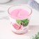 Aromatic candle in a glass "Rose", 6.5x6.5 cm, 10 hours, 165 g, pink