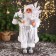 Santa Claus "in a high cap, in a strap and with a bag" 44 cm, silver-white