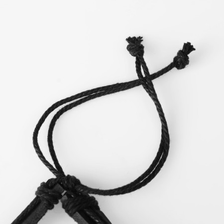 Bracelet unisex "blade", black color with black silver, d = 7 cm-1