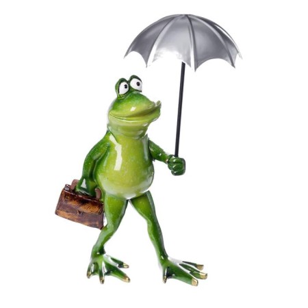 Souvenir Polystone Lac "frog under an umbrella" 21.5x9.5x16 cm-4