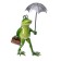 Souvenir Polystone Lac "frog under an umbrella" 21.5x9.5x16 cm