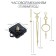 Watch mechanism with the arrows "Solomon-40", smooth move, rod 16 mm, arrows 65/92/105 mm