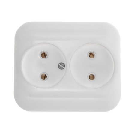 Rosette "Elect" RS 16-007, 16 A, 250 V, double, hidden, without salary, white-2