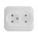 Rosette "Elect" RS 16-007, 16 A, 250 V, double, hidden, without salary, white