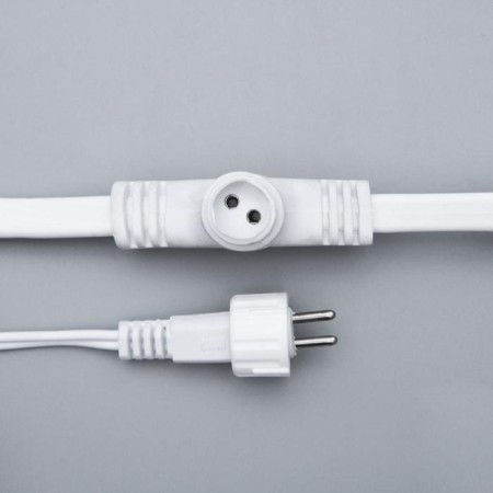 Garland "Curtain" 2 × 3 m, IP44, UMS, white thread, 760 LED, warm white glow, white flicker, 220 V-5