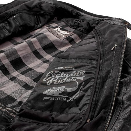 Leather jacket atlas, size s, black-5