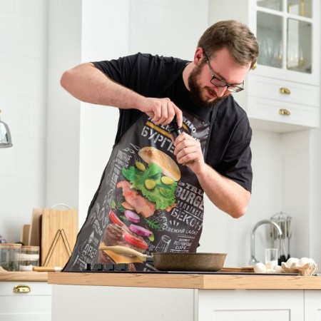 Apron "Legendary burgers" 65x80cm, oxford, 100% p/e, 210g/m2-1