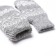 Women's woolen mittens "snowflake", light gray, size 20-22