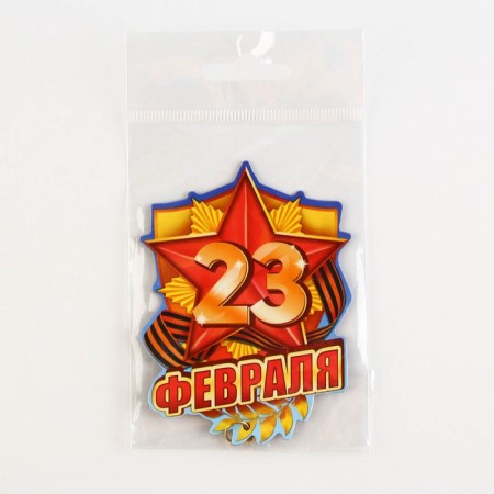 Magnet with suspension "February 23", 6 x 8 cm-6