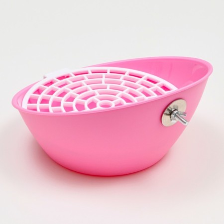 Round toilet for rodents "Piggon", 25 x 23.5 x 12 cm, pink-3