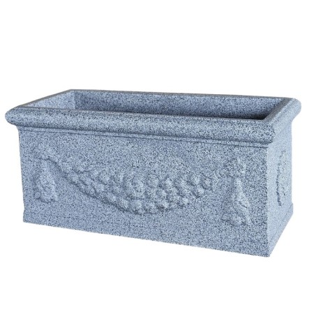 Kashpo for flowers "Roman" 60x27.5x27 cm, 30 l, color black stone
