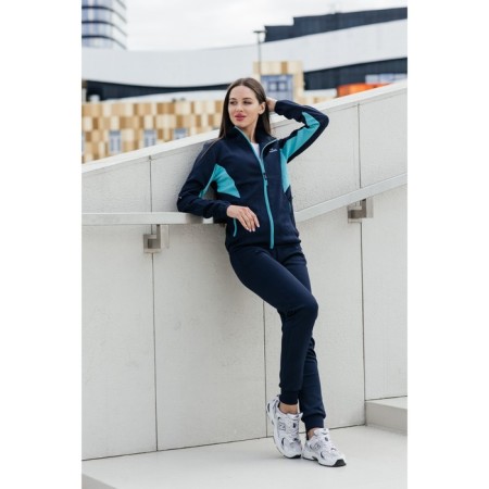 Sports Fomen's costume, size 48, dark blue color, turquoise-1