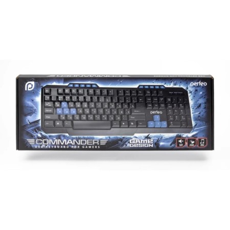 PERFEO COMMANDER keyboard, wired, membrane, 112 keys, USB, black-2
