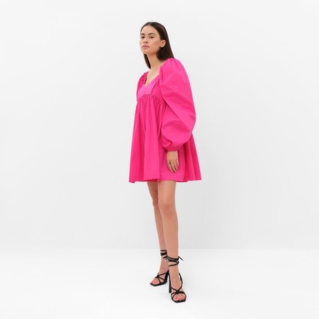 Women's dress MIST with voluminous sleeves, fuchsia, p.40-42-3