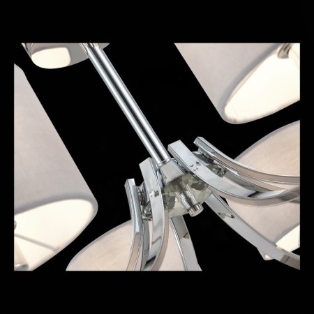 Suspended EVOLUCE lamp. Sle105303-08. Linda. 8x40 watts, E14, 77x77x71 cm, chromium color-9