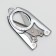 Scissors manicure, straight, folding, 9 cm, silver color