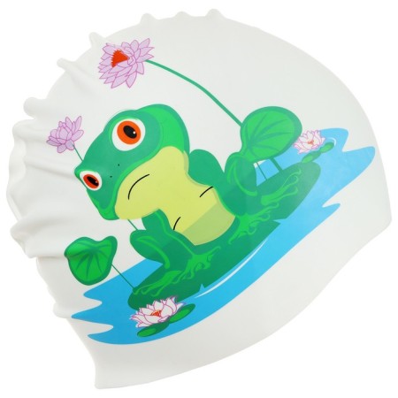 Hat of swimming children's Onlitop "Frog on the jug", silicone, girth 46-52 cm-2