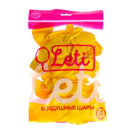 Latex ball 12 ", pastel, set 25 pcs., Yellow color-2