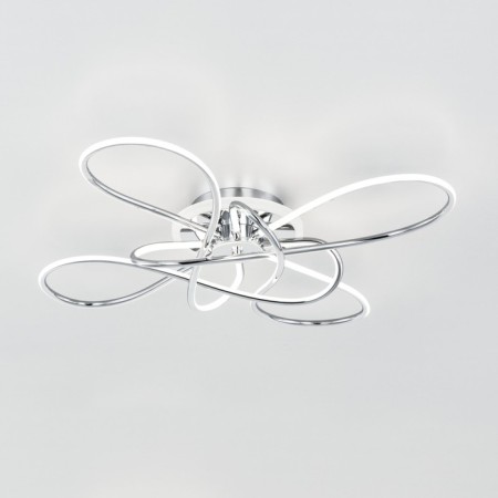 Ceiling chandelier Citilux "Jamini" CL229B141E, 65x65x12.5 cm, 4x22.5W, LED, Gray color.-1
