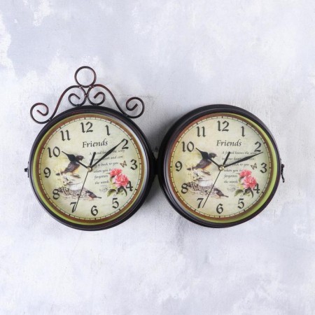 Walls are double-sided, on the suspension "Two Birds", smooth move, D-17 cm, 24 x 40 cm-4