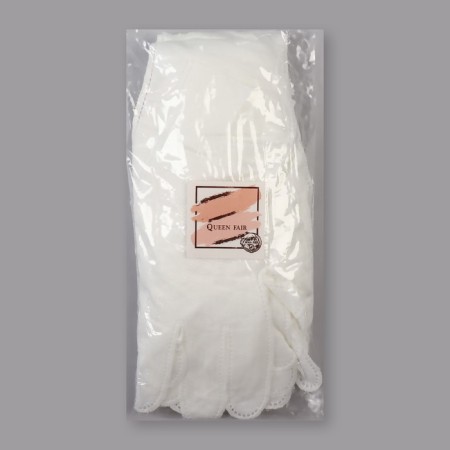 Cotton gloves "economy", universal size, steam, packing 12 pairs, white color-3