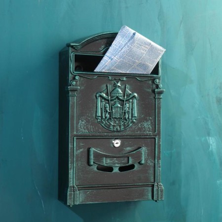 Postal box No. 4010V, green patina