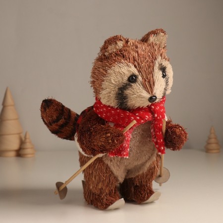 Decor "Raccoon Ski" 21x12x16 cm